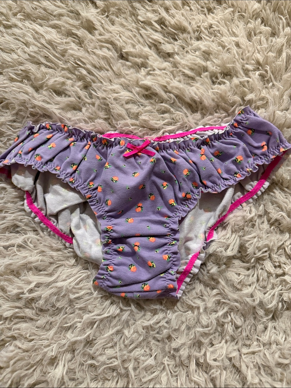 NWT Y2K Victoria's Secret PINK LOVE PINK Bloomers Purple Floral VTG Rare XS